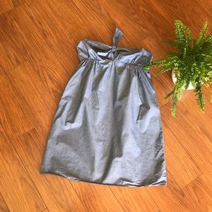 J.CREW Chambray Front Tie Babydoll Style Dress Size Small